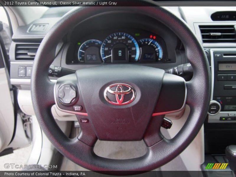 Classic Silver Metallic / Light Gray 2012 Toyota Camry Hybrid LE