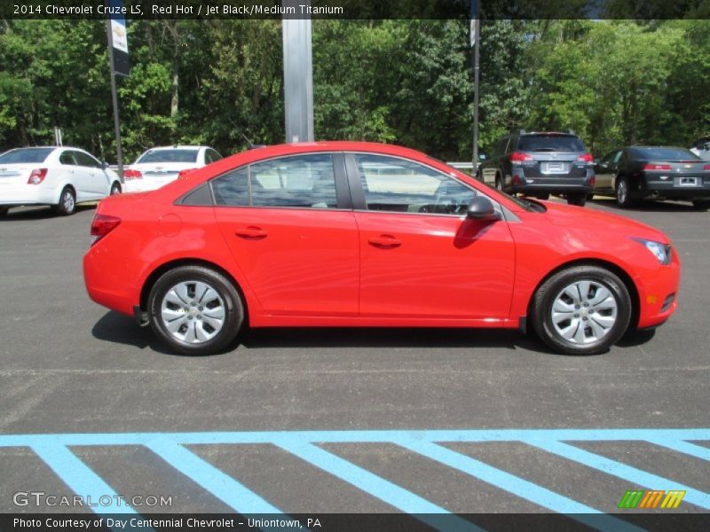 Red Hot / Jet Black/Medium Titanium 2014 Chevrolet Cruze LS