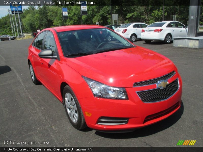 Red Hot / Jet Black/Medium Titanium 2014 Chevrolet Cruze LS