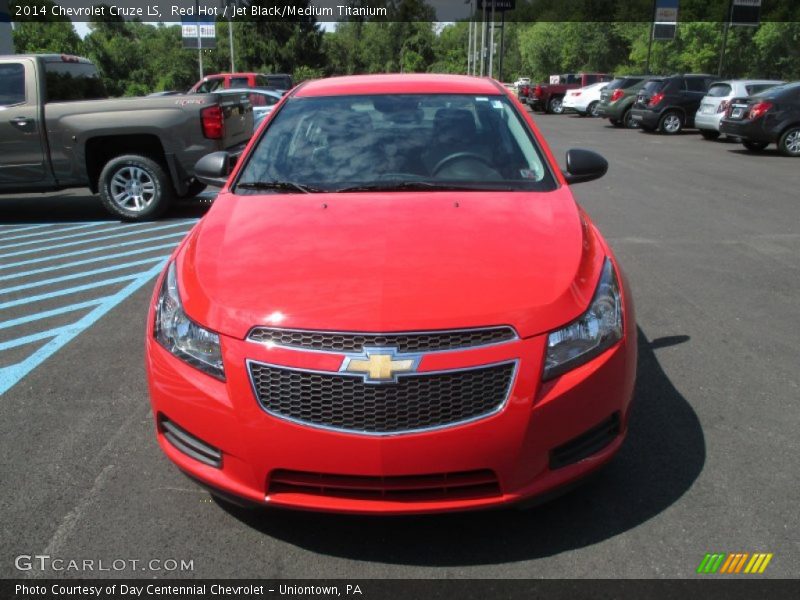 Red Hot / Jet Black/Medium Titanium 2014 Chevrolet Cruze LS