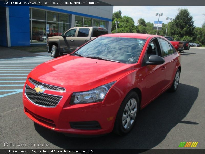 Red Hot / Jet Black/Medium Titanium 2014 Chevrolet Cruze LS
