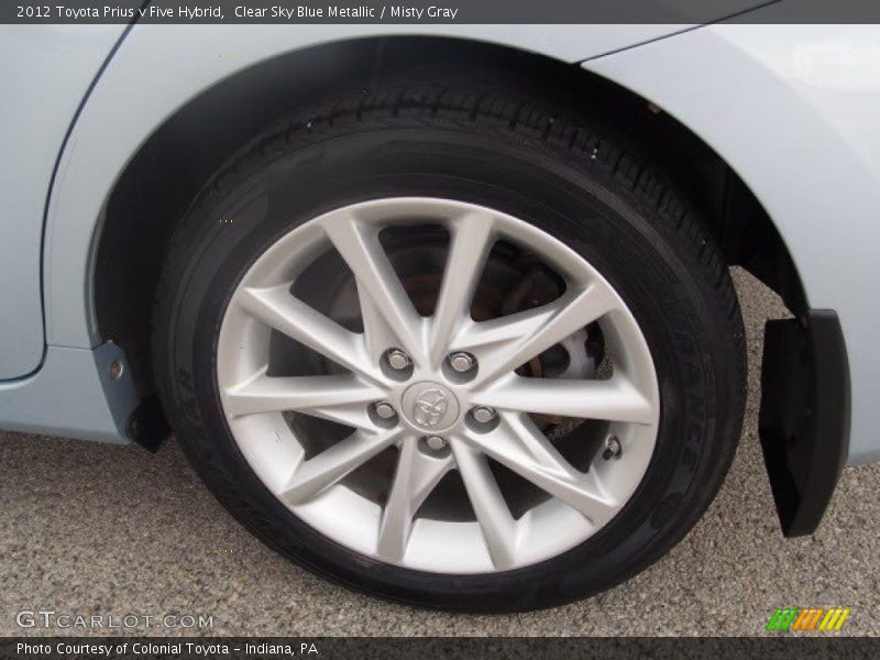 Clear Sky Blue Metallic / Misty Gray 2012 Toyota Prius v Five Hybrid