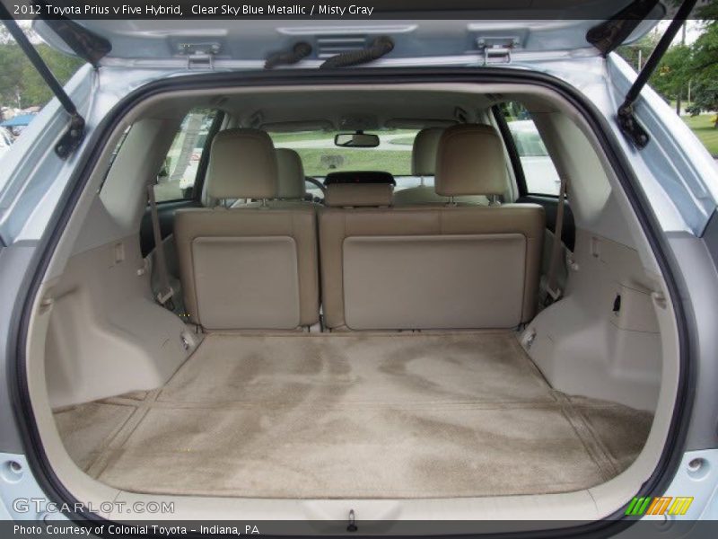 Clear Sky Blue Metallic / Misty Gray 2012 Toyota Prius v Five Hybrid
