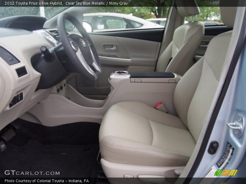 Clear Sky Blue Metallic / Misty Gray 2012 Toyota Prius v Five Hybrid