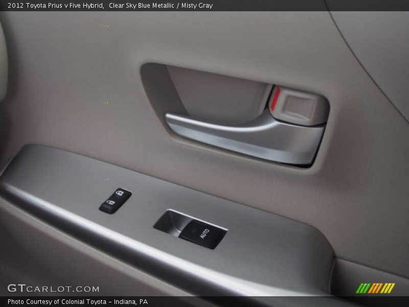 Clear Sky Blue Metallic / Misty Gray 2012 Toyota Prius v Five Hybrid