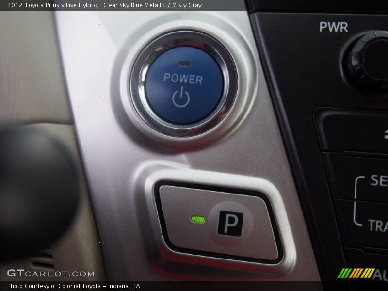 Clear Sky Blue Metallic / Misty Gray 2012 Toyota Prius v Five Hybrid