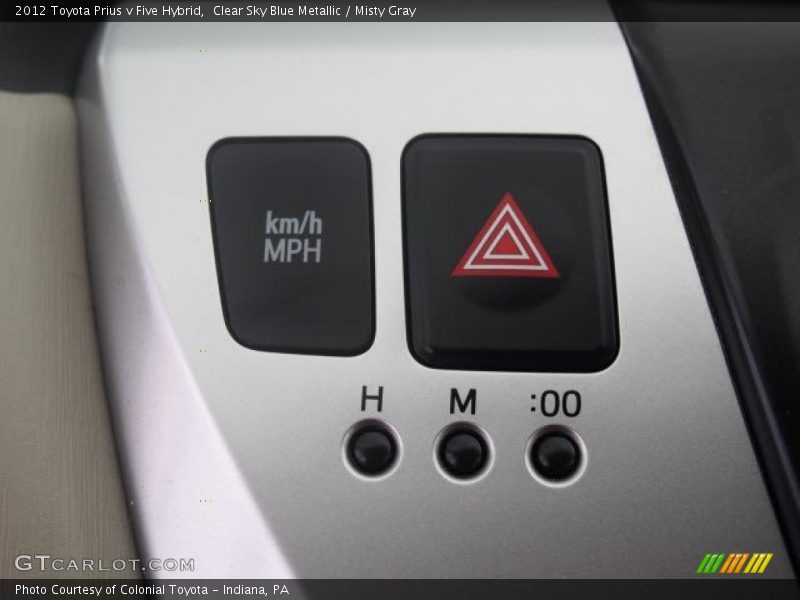 Clear Sky Blue Metallic / Misty Gray 2012 Toyota Prius v Five Hybrid