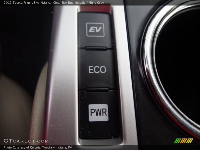 Clear Sky Blue Metallic / Misty Gray 2012 Toyota Prius v Five Hybrid