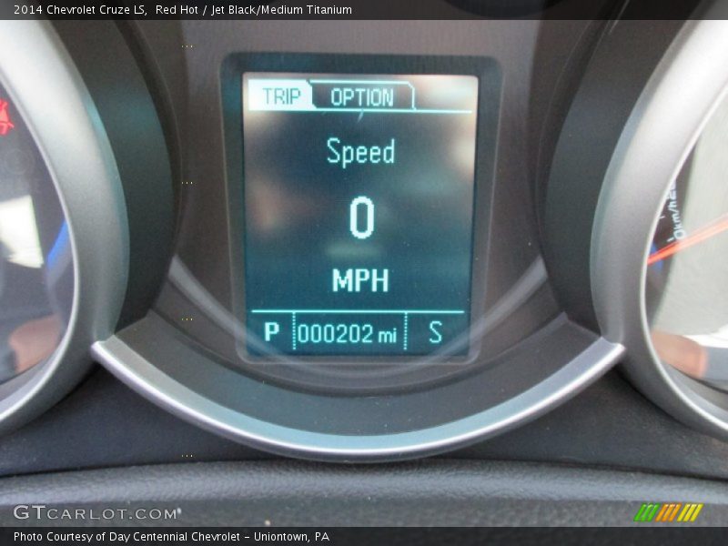 Red Hot / Jet Black/Medium Titanium 2014 Chevrolet Cruze LS