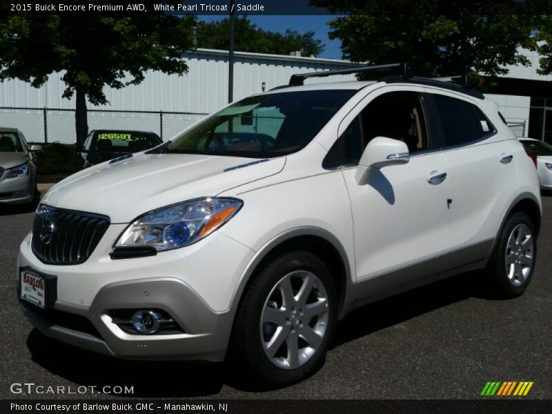 White Pearl Tricoat / Saddle 2015 Buick Encore Premium AWD