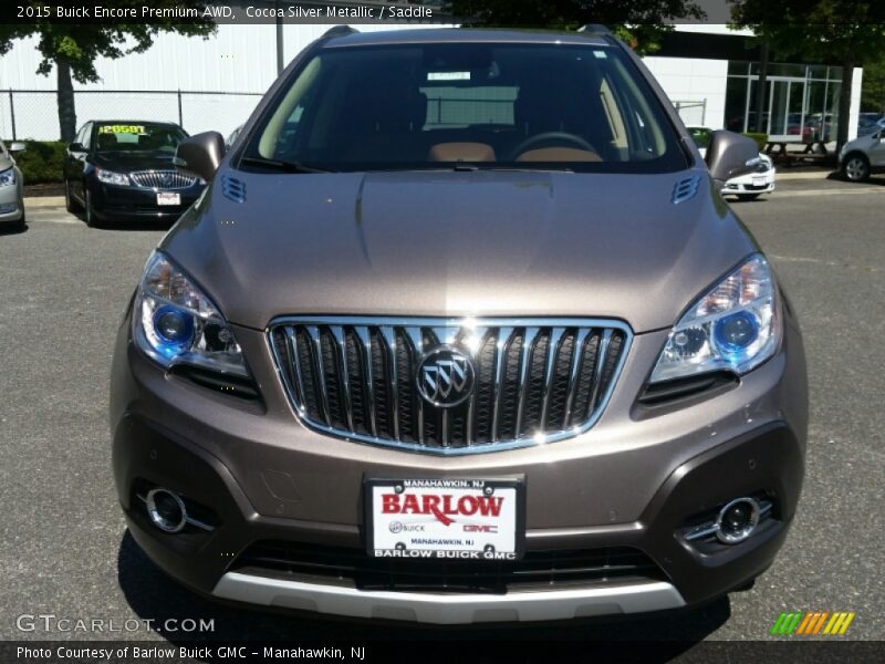 Cocoa Silver Metallic / Saddle 2015 Buick Encore Premium AWD