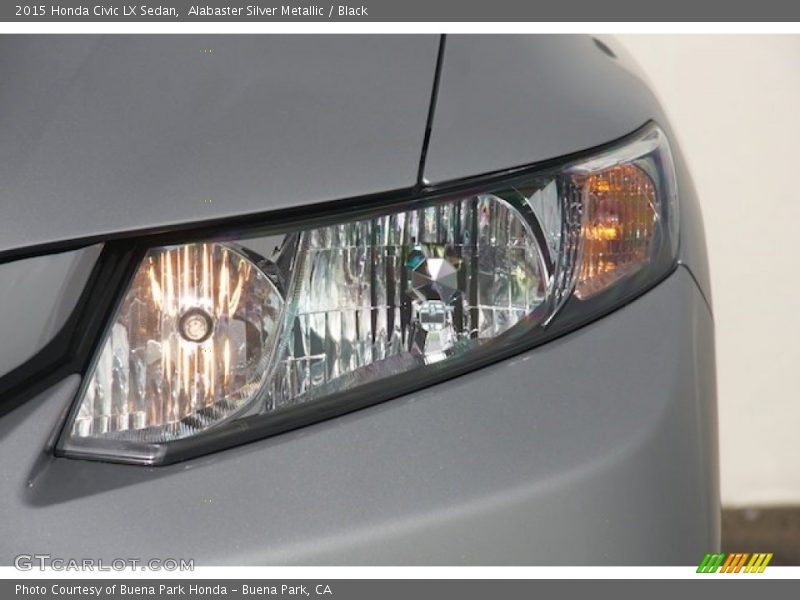 Alabaster Silver Metallic / Black 2015 Honda Civic LX Sedan