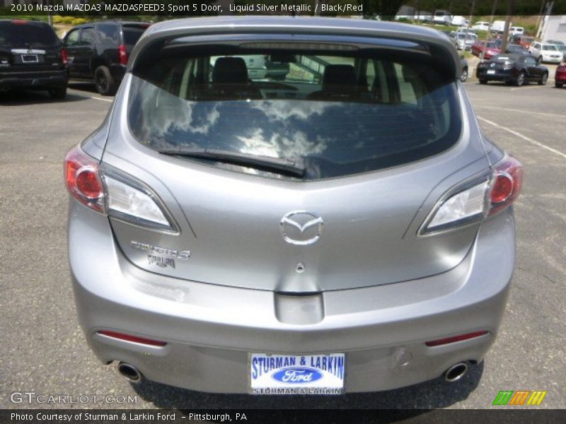 Liquid Silver Metallic / Black/Red 2010 Mazda MAZDA3 MAZDASPEED3 Sport 5 Door