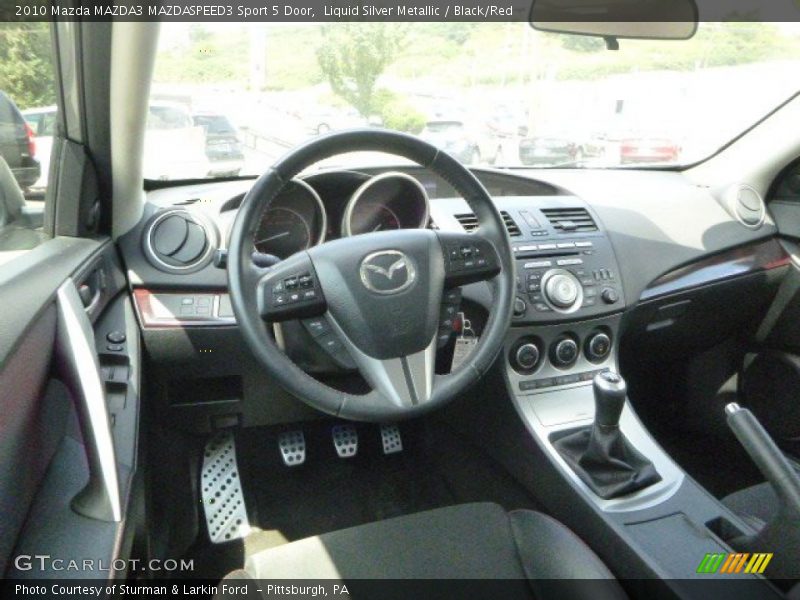 Liquid Silver Metallic / Black/Red 2010 Mazda MAZDA3 MAZDASPEED3 Sport 5 Door
