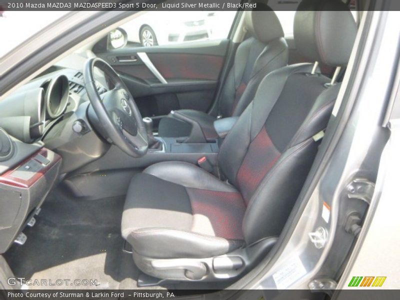 Liquid Silver Metallic / Black/Red 2010 Mazda MAZDA3 MAZDASPEED3 Sport 5 Door