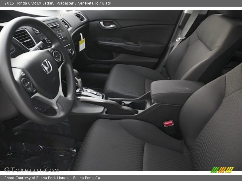 Alabaster Silver Metallic / Black 2015 Honda Civic LX Sedan