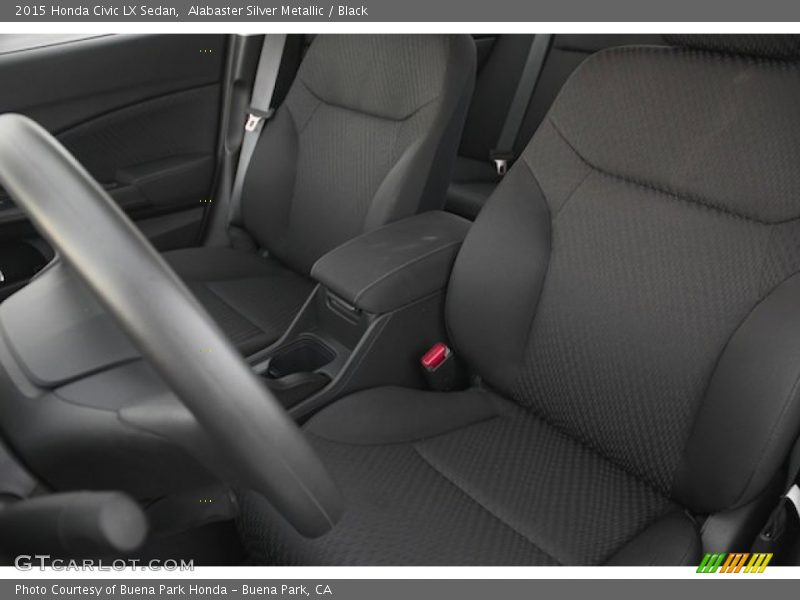 Alabaster Silver Metallic / Black 2015 Honda Civic LX Sedan
