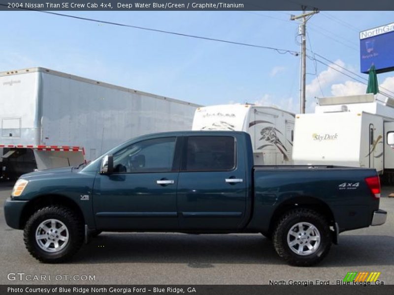 Deep Water Blue/Green / Graphite/Titanium 2004 Nissan Titan SE Crew Cab 4x4