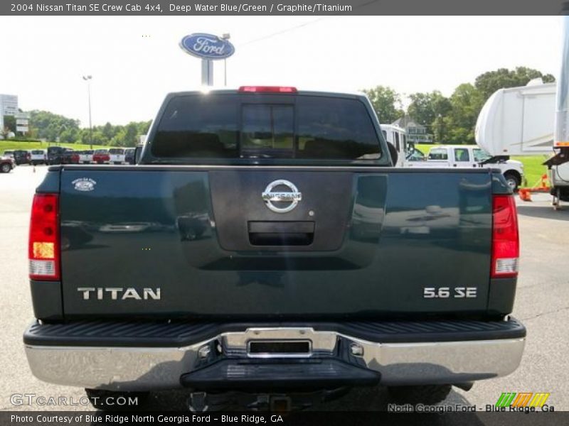Deep Water Blue/Green / Graphite/Titanium 2004 Nissan Titan SE Crew Cab 4x4