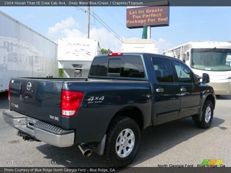 Deep Water Blue/Green / Graphite/Titanium 2004 Nissan Titan SE Crew Cab 4x4