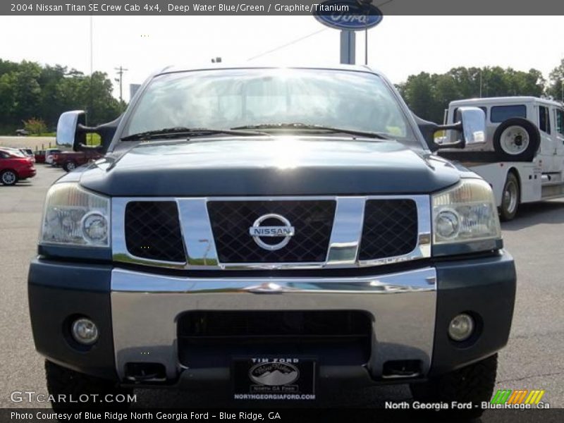 Deep Water Blue/Green / Graphite/Titanium 2004 Nissan Titan SE Crew Cab 4x4