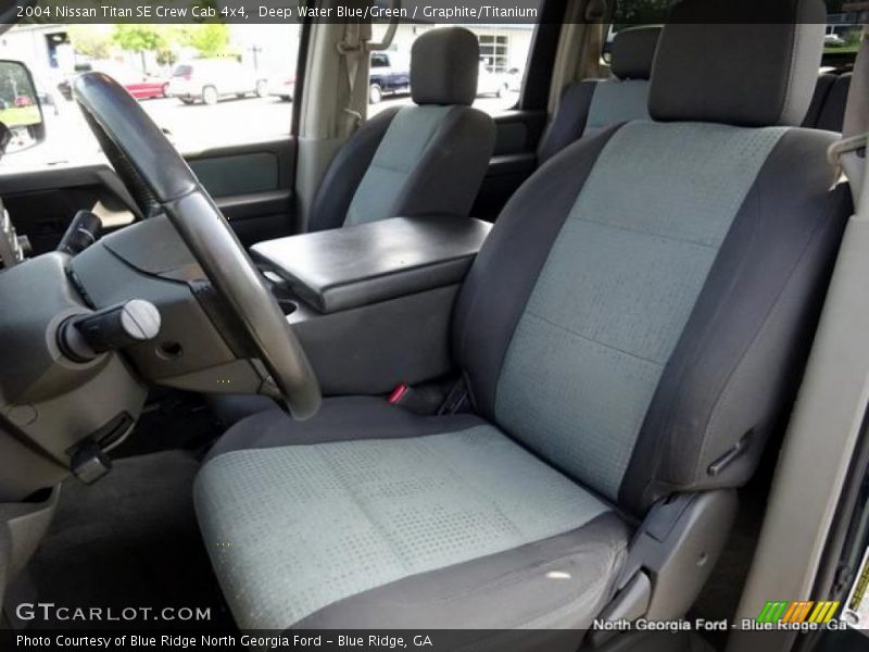 Deep Water Blue/Green / Graphite/Titanium 2004 Nissan Titan SE Crew Cab 4x4
