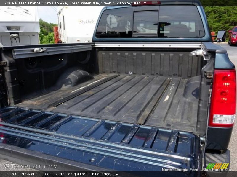 Deep Water Blue/Green / Graphite/Titanium 2004 Nissan Titan SE Crew Cab 4x4
