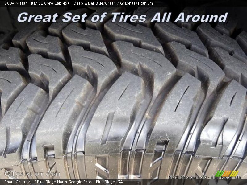 Deep Water Blue/Green / Graphite/Titanium 2004 Nissan Titan SE Crew Cab 4x4