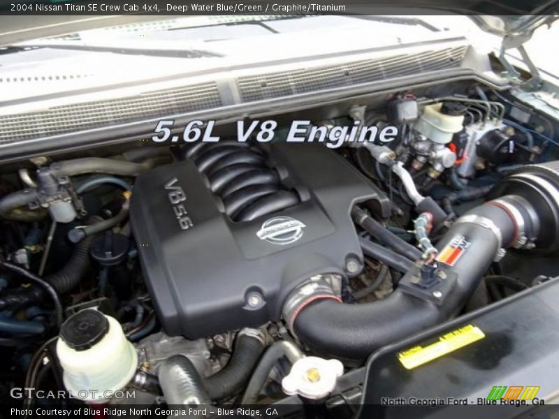 Deep Water Blue/Green / Graphite/Titanium 2004 Nissan Titan SE Crew Cab 4x4