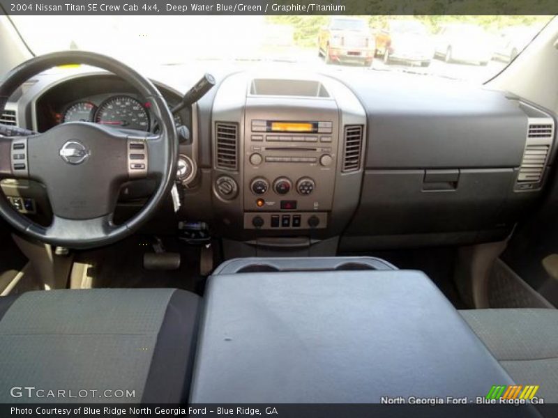 Deep Water Blue/Green / Graphite/Titanium 2004 Nissan Titan SE Crew Cab 4x4