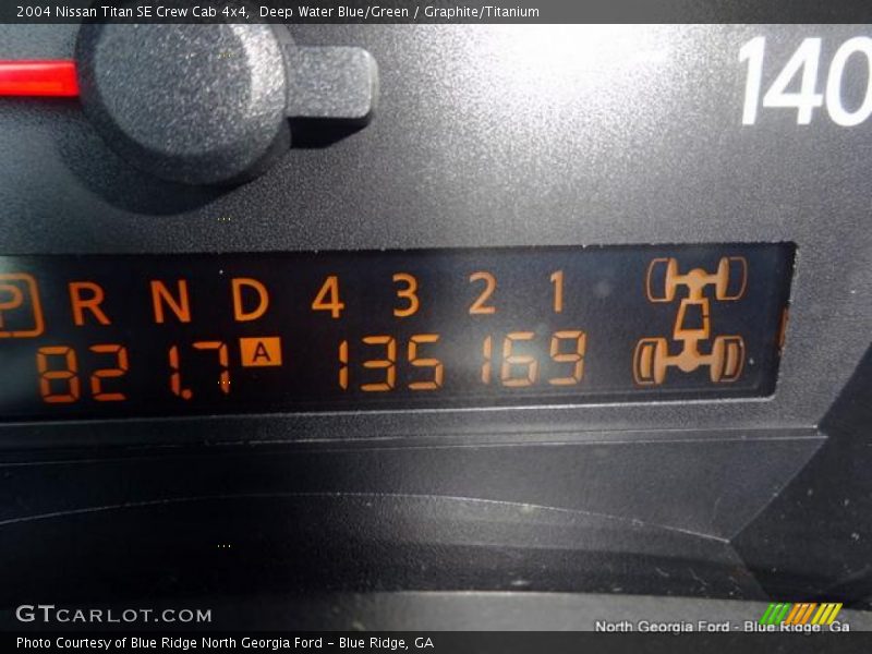 Deep Water Blue/Green / Graphite/Titanium 2004 Nissan Titan SE Crew Cab 4x4