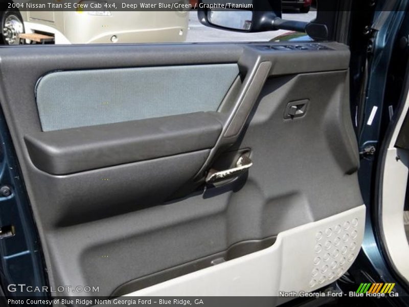Deep Water Blue/Green / Graphite/Titanium 2004 Nissan Titan SE Crew Cab 4x4