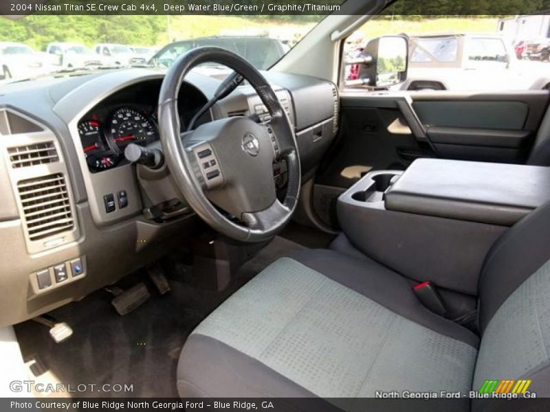 Deep Water Blue/Green / Graphite/Titanium 2004 Nissan Titan SE Crew Cab 4x4