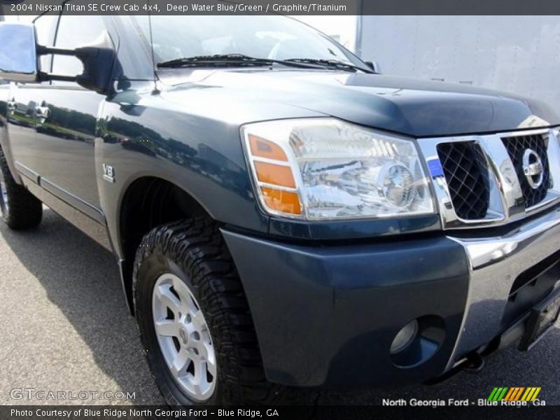Deep Water Blue/Green / Graphite/Titanium 2004 Nissan Titan SE Crew Cab 4x4