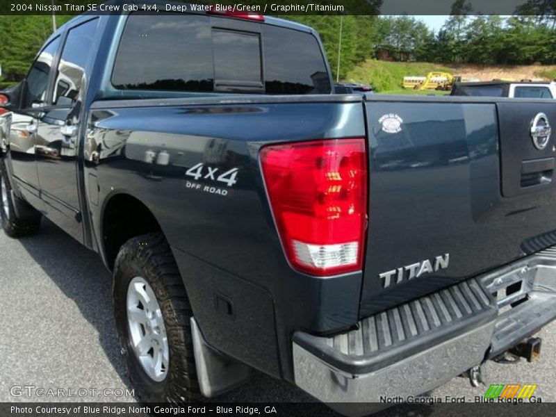 Deep Water Blue/Green / Graphite/Titanium 2004 Nissan Titan SE Crew Cab 4x4
