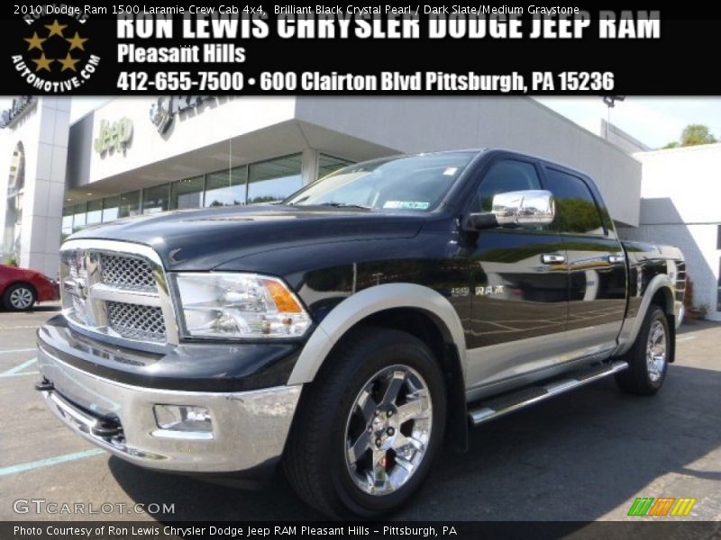 Brilliant Black Crystal Pearl / Dark Slate/Medium Graystone 2010 Dodge Ram 1500 Laramie Crew Cab 4x4