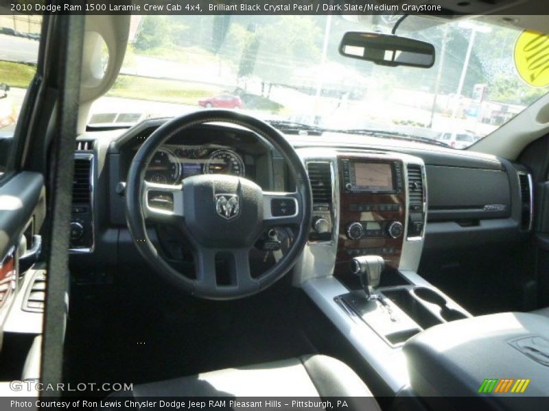 Brilliant Black Crystal Pearl / Dark Slate/Medium Graystone 2010 Dodge Ram 1500 Laramie Crew Cab 4x4