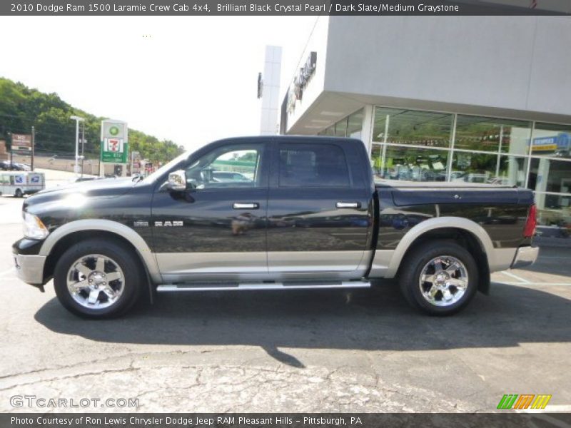 Brilliant Black Crystal Pearl / Dark Slate/Medium Graystone 2010 Dodge Ram 1500 Laramie Crew Cab 4x4