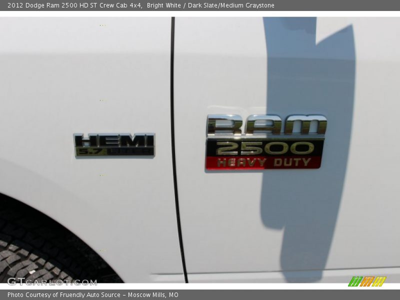Bright White / Dark Slate/Medium Graystone 2012 Dodge Ram 2500 HD ST Crew Cab 4x4