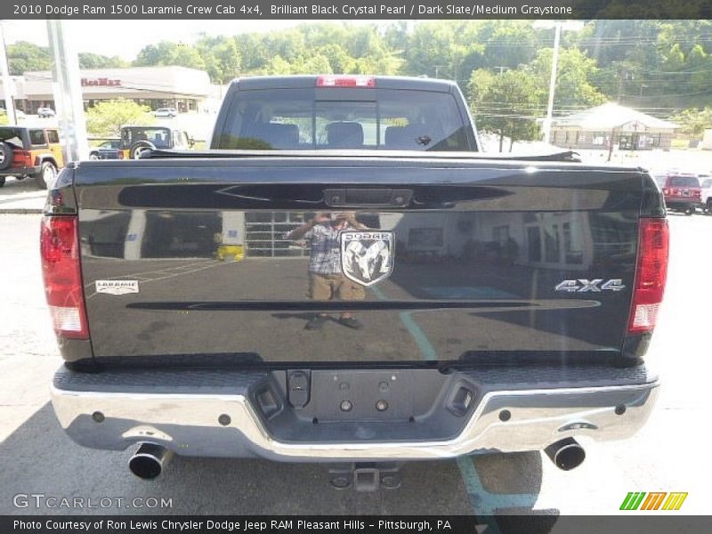 Brilliant Black Crystal Pearl / Dark Slate/Medium Graystone 2010 Dodge Ram 1500 Laramie Crew Cab 4x4