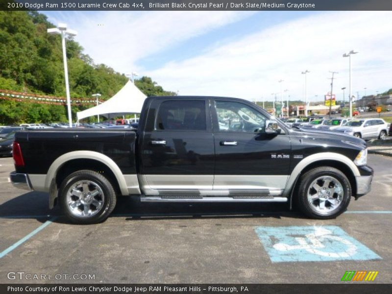 Brilliant Black Crystal Pearl / Dark Slate/Medium Graystone 2010 Dodge Ram 1500 Laramie Crew Cab 4x4