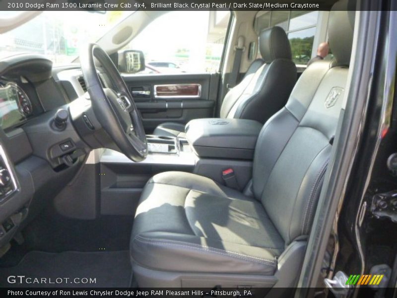 Brilliant Black Crystal Pearl / Dark Slate/Medium Graystone 2010 Dodge Ram 1500 Laramie Crew Cab 4x4