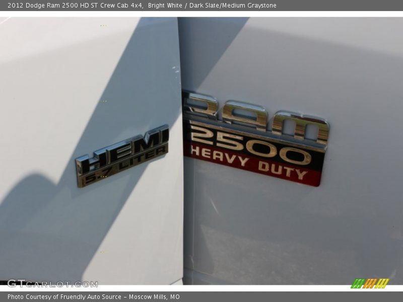 Bright White / Dark Slate/Medium Graystone 2012 Dodge Ram 2500 HD ST Crew Cab 4x4