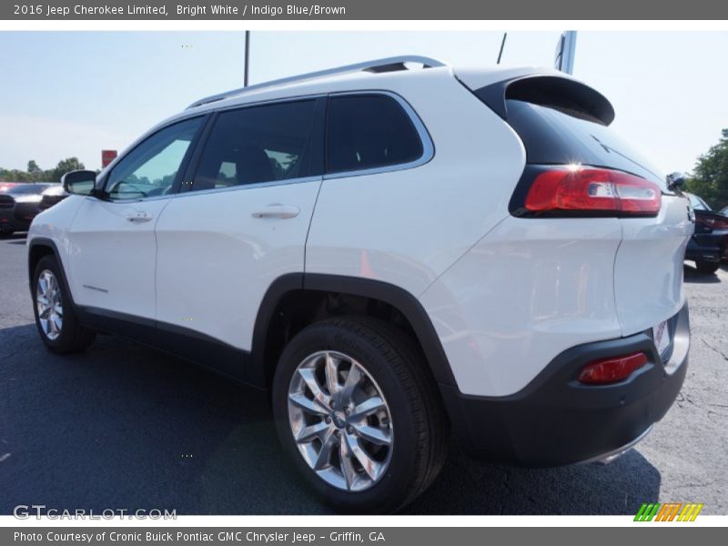 Bright White / Indigo Blue/Brown 2016 Jeep Cherokee Limited