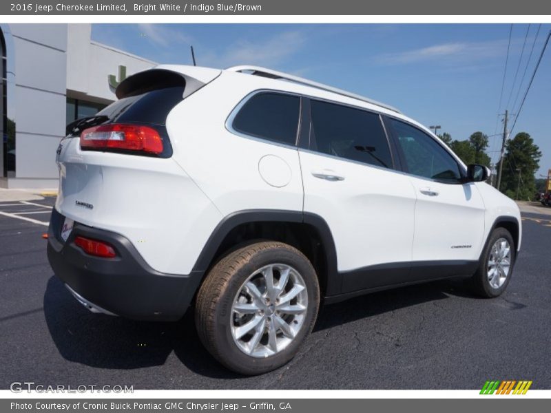 Bright White / Indigo Blue/Brown 2016 Jeep Cherokee Limited