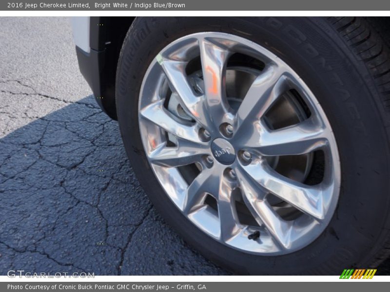 Bright White / Indigo Blue/Brown 2016 Jeep Cherokee Limited