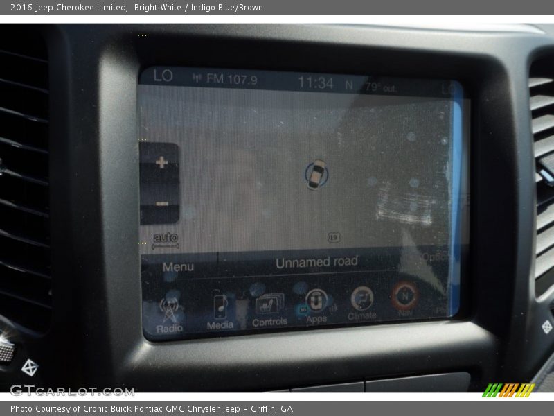 Bright White / Indigo Blue/Brown 2016 Jeep Cherokee Limited
