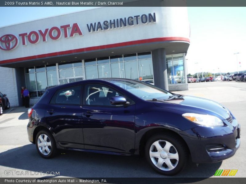 Nautical Blue Metallic / Dark Charcoal 2009 Toyota Matrix S AWD