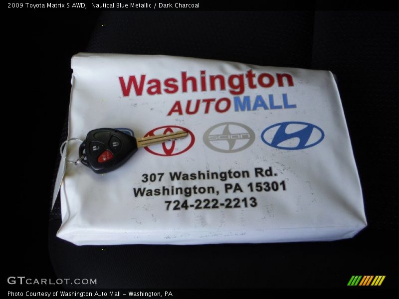Nautical Blue Metallic / Dark Charcoal 2009 Toyota Matrix S AWD