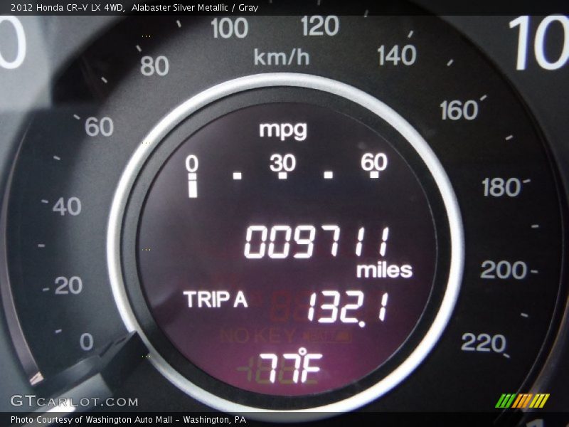 Alabaster Silver Metallic / Gray 2012 Honda CR-V LX 4WD